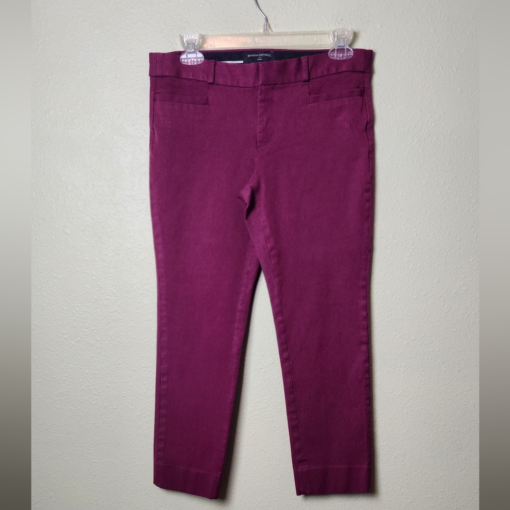 Banana Republic Plum Cropped Ankle Pants